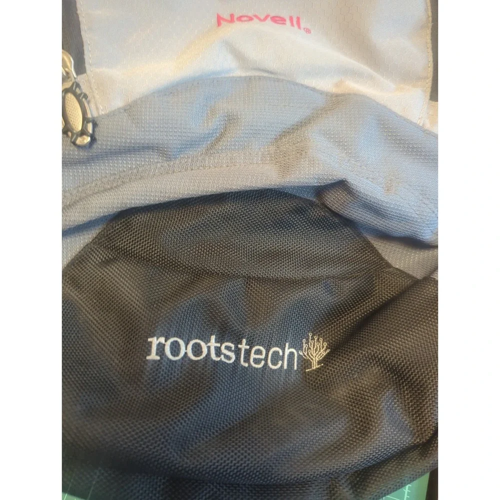 Vintage RootsTech Conference Backpack Novell Promo Gray Laptop Travel Daypack